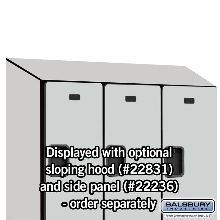 Salsbury 18" Wide Double Tier Designer Wood Locker - 3 Wide - 6 Feet High - 21 Inches Deep - Gray - Hasps - Sweatfully