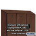 Salsbury 18" Wide Double Tier Designer Wood Locker - 3 Wide - 6 Feet High - 21 Inches Deep - Mahogany - Hasps - Sweatfully