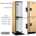 Salsbury 18" Wide Double Tier Designer Wood Locker - 3 Wide - 6 Feet High - 21 Inches Deep - Maple - Silver Resettable Combination Locks - Sweatfully