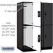 Salsbury 18" Wide Double Tier Designer Wood Locker - 3 Wide - 6 Feet High - 24 Inches Deep - Black - Black Resettable Combination Locks - Sweatfully