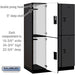 Salsbury 18" Wide Double Tier Designer Wood Locker - 3 Wide - 6 Feet High - 24 Inches Deep - Black - Hasps - Sweatfully