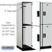 Salsbury 18" Wide Double Tier Designer Wood Locker - 3 Wide - 6 Feet High - 24 Inches Deep - Gray - Silver Electronic Locks - Sweatfully