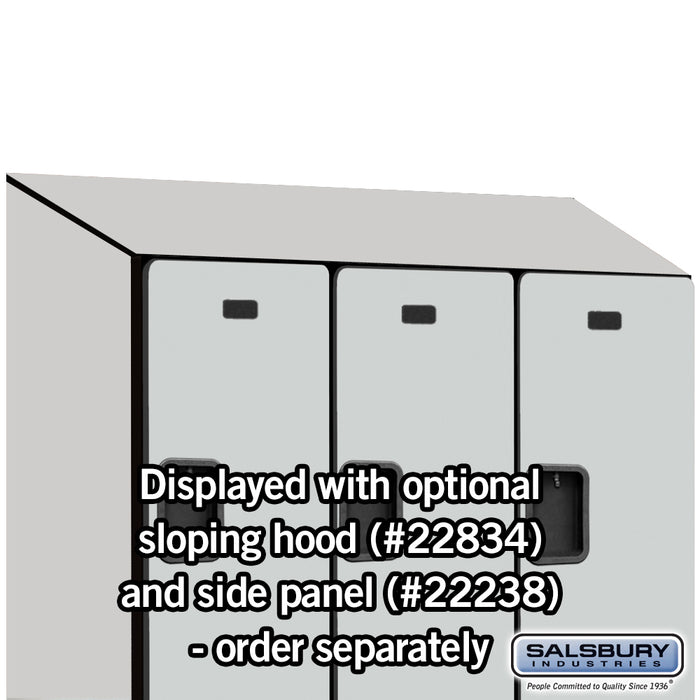 Salsbury 18" Wide Double Tier Designer Wood Locker - 3 Wide - 6 Feet High - 24 Inches Deep - Gray - Hasps - Sweatfully