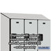 Salsbury 18" Wide Double Tier Designer Wood Locker - 3 Wide - 6 Feet High - 24 Inches Deep - Gray - Hasps - Sweatfully