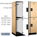 Salsbury 18" Wide Double Tier Designer Wood Locker - 3 Wide - 6 Feet High - 24 Inches Deep - Maple - Black Electronic Locks - Sweatfully