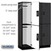 Salsbury 18" Wide Double Tier Designer Wood Locker - 3 Wide - 6 Feet High - 18 Inches Deep - Black - Black Resettable Combination Locks - Sweatfully