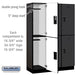 Salsbury 18" Wide Double Tier Designer Wood Locker - 3 Wide - 6 Feet High - 18 Inches Deep - Black - Hasps - Sweatfully