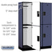 Salsbury 18" Wide Double Tier Designer Wood Locker - 3 Wide - 6 Feet High - 18 Inches Deep - Blue - Hasps - Sweatfully