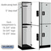 Salsbury 18" Wide Double Tier Designer Wood Locker - 3 Wide - 6 Feet High - 18 Inches Deep - Gray - Silver Electronic Locks - Sweatfully