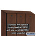 Salsbury 18" Wide Double Tier Designer Wood Locker - 3 Wide - 6 Feet High - 18 Inches Deep - Mahogany - Hasps - Sweatfully