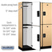 Salsbury 18" Wide Double Tier Designer Wood Locker - 3 Wide - 6 Feet High - 18 Inches Deep - Maple - Black Electronic Locks - Sweatfully