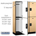 Salsbury 18" Wide Double Tier Designer Wood Locker - 3 Wide - 6 Feet High - 18 Inches Deep - Maple - Black Resettable Combination Locks - Sweatfully