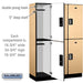 Salsbury 18" Wide Double Tier Designer Wood Locker - 3 Wide - 6 Feet High - 18 Inches Deep - Maple - Silver Electronic Locks - Sweatfully