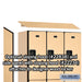Salsbury 18" Wide Double Tier Designer Wood Locker - 3 Wide - 6 Feet High - 18 Inches Deep - Maple - Hasps - Sweatfully