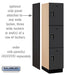 Salsbury 18" Wide Triple Tier Designer Wood Locker - 1 Wide - 6 Feet High - 21 Inches Deep - Black - Black Electronic Locks - Sweatfully