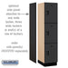 Salsbury 18" Wide Triple Tier Designer Wood Locker - 1 Wide - 6 Feet High - 21 Inches Deep - Black - Hasps - Sweatfully