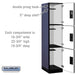 Salsbury 18" Wide Triple Tier Designer Wood Locker - 1 Wide - 6 Feet High - 21 Inches Deep - Blue - Hasps - Sweatfully