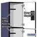 Salsbury 18" Wide Triple Tier Designer Wood Locker - 1 Wide - 6 Feet High - 21 Inches Deep - Blue - Hasps - Sweatfully