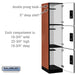 Salsbury 18" Wide Triple Tier Designer Wood Locker - 1 Wide - 6 Feet High - 21 Inches Deep - Cherry - Black Electronic Locks - Sweatfully