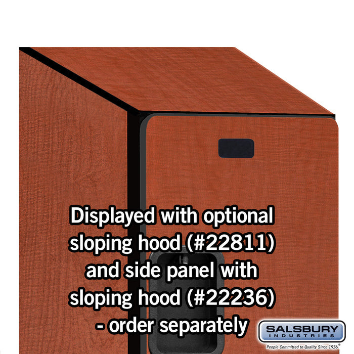 Salsbury 18" Wide Triple Tier Designer Wood Locker - 1 Wide - 6 Feet High - 21 Inches Deep - Cherry - Hasps - Sweatfully