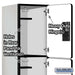 Salsbury 18" Wide Triple Tier Designer Wood Locker - 1 Wide - 6 Feet High - 21 Inches Deep - Gray - Hasps - Sweatfully