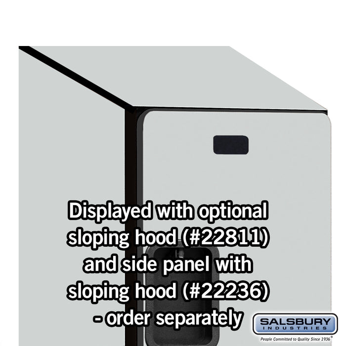 Salsbury 18" Wide Triple Tier Designer Wood Locker - 1 Wide - 6 Feet High - 21 Inches Deep - Gray - Hasps - Sweatfully