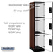 Salsbury 18" Wide Triple Tier Designer Wood Locker - 1 Wide - 6 Feet High - 21 Inches Deep - Mahogany - Black Electronic Locks - Sweatfully
