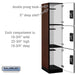 Salsbury 18" Wide Triple Tier Designer Wood Locker - 1 Wide - 6 Feet High - 21 Inches Deep - Mahogany - Black Resettable Combination Locks - Sweatfully