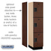 Salsbury 18" Wide Triple Tier Designer Wood Locker - 1 Wide - 6 Feet High - 21 Inches Deep - Mahogany - Hasps - Sweatfully