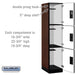 Salsbury 18" Wide Triple Tier Designer Wood Locker - 1 Wide - 6 Feet High - 21 Inches Deep - Mahogany - Hasps - Sweatfully