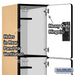 Salsbury 18" Wide Triple Tier Designer Wood Locker - 1 Wide - 6 Feet High - 21 Inches Deep - Maple - Hasps - Sweatfully