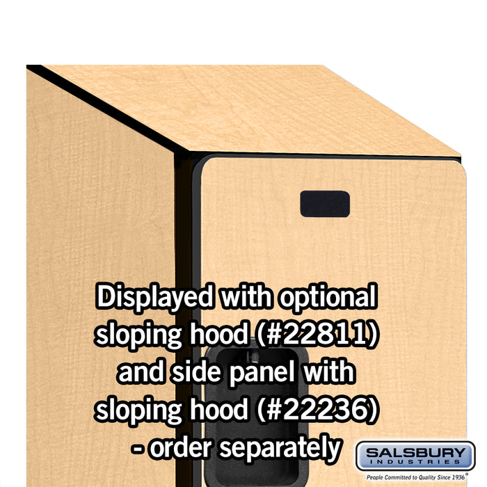 Salsbury 18" Wide Triple Tier Designer Wood Locker - 1 Wide - 6 Feet High - 21 Inches Deep - Maple - Hasps - Sweatfully