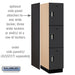 Salsbury 18" Wide Triple Tier Designer Wood Locker - 1 Wide - 6 Feet High - 24 Inches Deep - Black - Silver Electronic Locks - Sweatfully