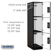Salsbury 18" Wide Triple Tier Designer Wood Locker - 1 Wide - 6 Feet High - 24 Inches Deep - Black - Silver Resettable Combination Locks - Sweatfully