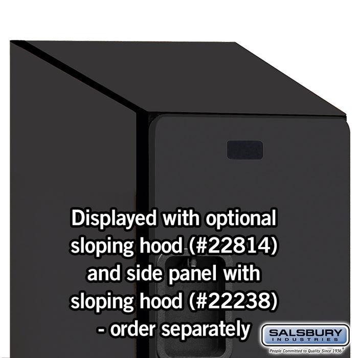 Salsbury 18" Wide Triple Tier Designer Wood Locker - 1 Wide - 6 Feet High - 24 Inches Deep - Black - Hasps - Sweatfully