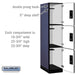 Salsbury 18" Wide Triple Tier Designer Wood Locker - 1 Wide - 6 Feet High - 24 Inches Deep - Blue - Silver Electronic Locks - Sweatfully