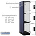 Salsbury 18" Wide Triple Tier Designer Wood Locker - 1 Wide - 6 Feet High - 24 Inches Deep - Blue - Hasps - Sweatfully