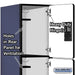 Salsbury 18" Wide Triple Tier Designer Wood Locker - 1 Wide - 6 Feet High - 24 Inches Deep - Blue - Hasps - Sweatfully
