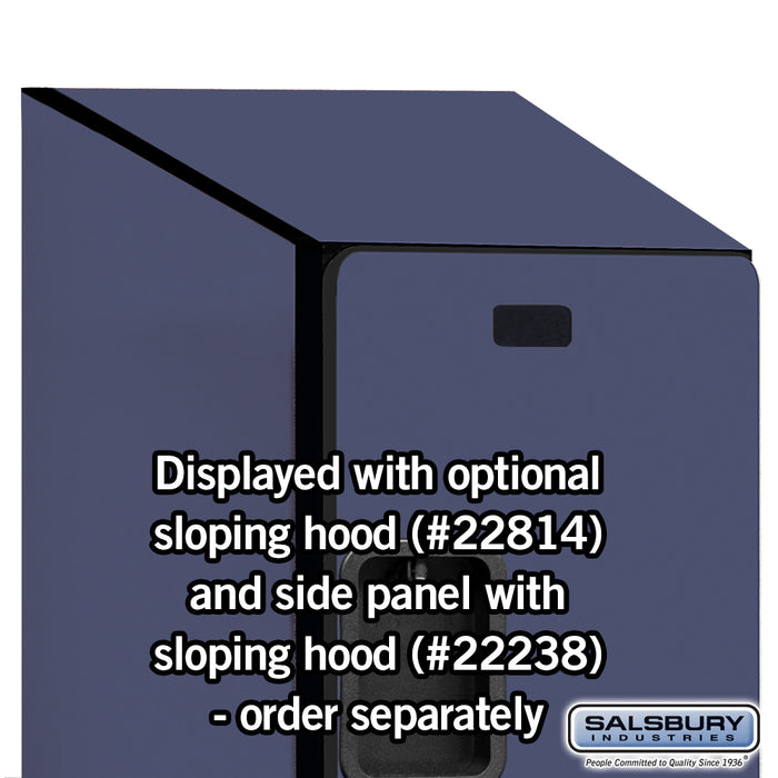 Salsbury 18" Wide Triple Tier Designer Wood Locker - 1 Wide - 6 Feet High - 24 Inches Deep - Blue - Hasps - Sweatfully
