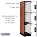 Salsbury 18" Wide Triple Tier Designer Wood Locker - 1 Wide - 6 Feet High - 24 Inches Deep - Cherry - Black Resettable Combination Locks - Sweatfully