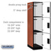 Salsbury 18" Wide Triple Tier Designer Wood Locker - 1 Wide - 6 Feet High - 24 Inches Deep - Cherry - Hasps - Sweatfully