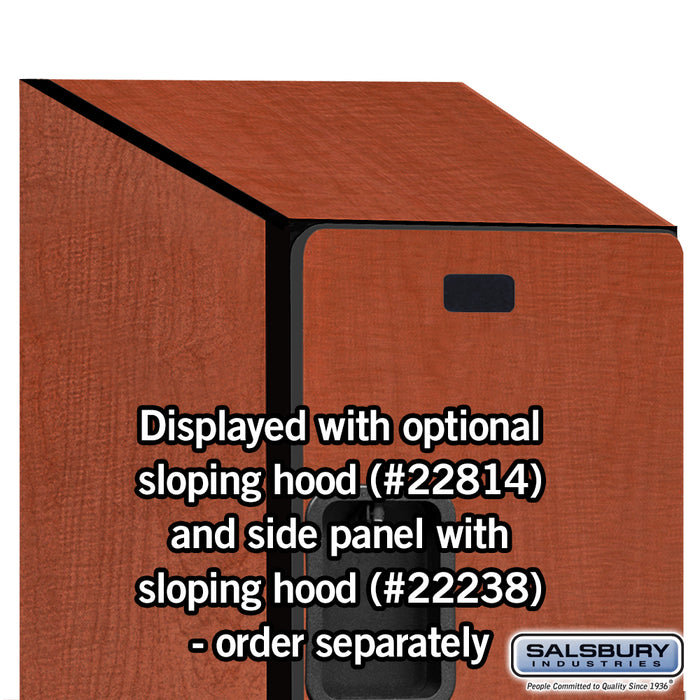 Salsbury 18" Wide Triple Tier Designer Wood Locker - 1 Wide - 6 Feet High - 24 Inches Deep - Cherry - Hasps - Sweatfully