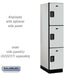 Salsbury 18" Wide Triple Tier Designer Wood Locker - 1 Wide - 6 Feet High - 24 Inches Deep - Gray - Black Electronic Locks - Sweatfully