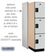 Salsbury 18" Wide Triple Tier Designer Wood Locker - 1 Wide - 6 Feet High - 24 Inches Deep - Gray - Black Resettable Combination Locks - Sweatfully