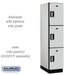 Salsbury 18" Wide Triple Tier Designer Wood Locker - 1 Wide - 6 Feet High - 24 Inches Deep - Gray - Silver Electronic Locks - Sweatfully