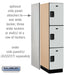 Salsbury 18" Wide Triple Tier Designer Wood Locker - 1 Wide - 6 Feet High - 24 Inches Deep - Gray - Hasps - Sweatfully