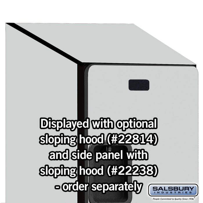 Salsbury 18" Wide Triple Tier Designer Wood Locker - 1 Wide - 6 Feet High - 24 Inches Deep - Gray - Hasps - Sweatfully