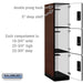 Salsbury 18" Wide Triple Tier Designer Wood Locker - 1 Wide - 6 Feet High - 24 Inches Deep - Mahogany - Black Electronic Locks - Sweatfully