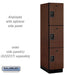 Salsbury 18" Wide Triple Tier Designer Wood Locker - 1 Wide - 6 Feet High - 24 Inches Deep - Mahogany - Black Resettable Combination Locks - Sweatfully