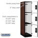 Salsbury 18" Wide Triple Tier Designer Wood Locker - 1 Wide - 6 Feet High - 24 Inches Deep - Mahogany - Silver Resettable Combination Locks - Sweatfully